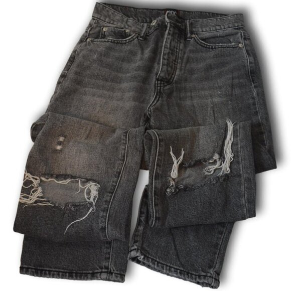 BDG Denim - BDG- Urban Outfitters Slim Straight Distressed Black Jeans 25